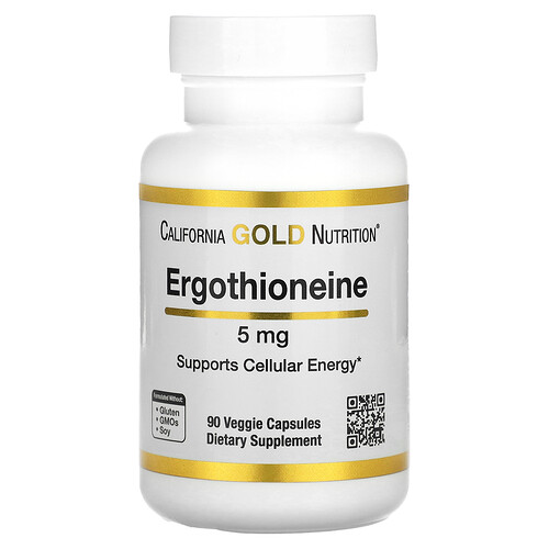 カリフォルニア ゴールド ニュートリション California Gold Nutrition, エルゴチオネイン、5mg、ベジカプセル90粒