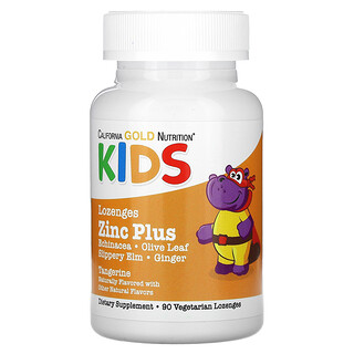California Gold Nutrition, Zink plus zuigtablet voor kinderen, natuurlijke mandarijn, 90 zuigtabletten