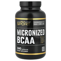 California Gold Nutrition, Sport, mikronisoitu BCAA, haaraketjuiset aminohapot, 240 kapselia