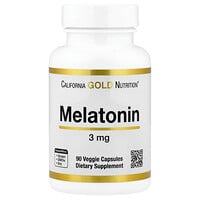 California Gold Nutrition, Melatonina, 3 mg, 90 cápsulas vegetales