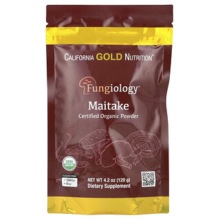 California Gold Nutrition, Fungiologie®, gecertificeerd biologisch Maitake-poeder, 4.2 oz (120 g)