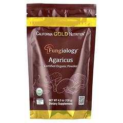 Fungiology®, порошок із сертифікованого органічного агарика, 120 г