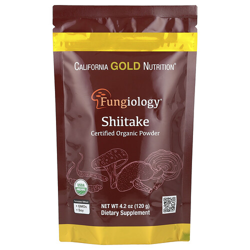 California Gold Nutrition, Fungiology®, Shiitake-Pulver mit Bio-Zertifizierung, 120 g (4,2 oz.)
