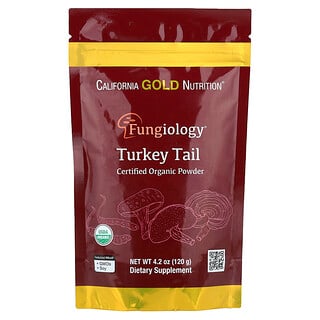 California Gold Nutrition, Fungiology®, Cola de pavo orgánico certificado en polvo, 120 g (4,2 oz)