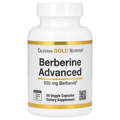 Berberine Advanced, берберин із фітосомами Berbevis, 550 мг, 60 рослинних капсул