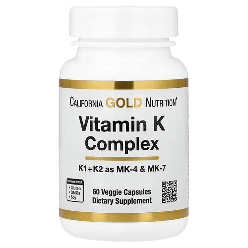 California Gold Nutrition ビタミンK コンプレックス ベジカプセル60粒