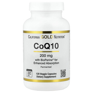 California Gold Nutrition, CoQ10 mit Bioperin® und Schwarzpfeffer-Extrakt, verbesserte Bioverfügbarkeit, 120 pflanzliche Kapseln
