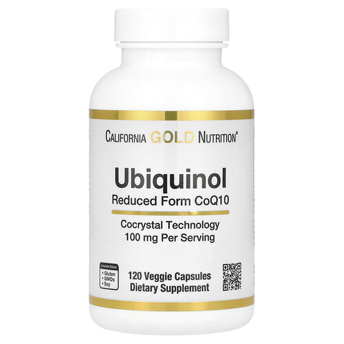 California Gold Nutrition ユビキノール 還元型 CoQ10 100mg ベジカプセル120粒