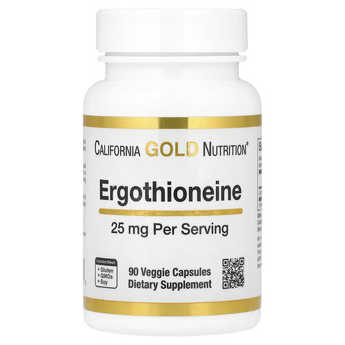 カリフォルニア ゴールド ニュートリション California Gold Nutrition, エルゴチオネイン、25mg、ベジカプセル90粒