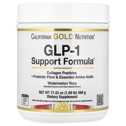 California Gold Nutrition GLP-1 サポート フォーミュラ コラーゲンペプチド配合 スイカユズ風味 494g