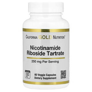 California Gold Nutrition, 煙酰胺核糖酒石酸鹽（NRT），250 毫克，60 粒素食膠囊