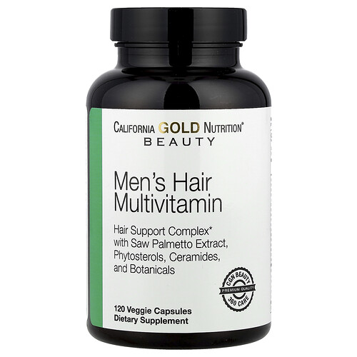 California Gold Nutrition ビューティ メンズヘア マルチビタミン ベジカプセル120粒