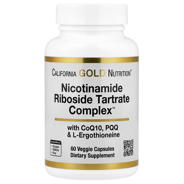 California Gold Nutrition Nicotinamide Riboside Tartrate (NRT) Complex, 60 Veggie Capsules