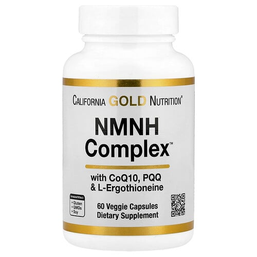 California Gold Nutrition NMNH コンプレックス CoQ10、PQQ、L-エルゴチオネイン配合 ベジカプセル60粒