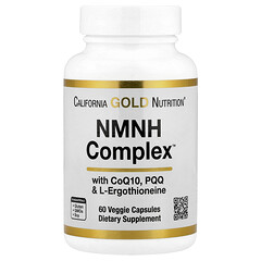 NMNH Complex, комплекс із коензимом Q10, PQQ і L-ерготіонеїном, 60 вегетаріанських капсул