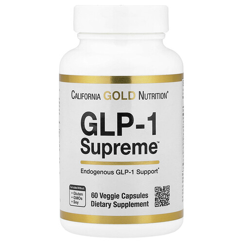 캘리포니아 골드 뉴트리션 California Gold Nutrition, GLP-1 Supreme™, 아커만시아, 베르베린, 퀘르세틴, 커큐민 함유, 베지 캡슐 60정