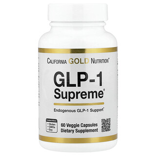 California Gold Nutrition, GLP-1 Supreme™，含阿克曼菌、小檗碱、五羟黄酮及姜黄素，60 粒素食胶囊