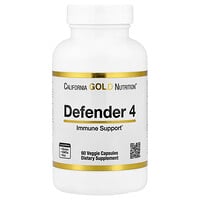 California Gold Nutrition, Defender 4、ビタミンC ビタミンD 亜鉛 セレン配合、ベジカプセル60粒
