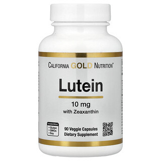 California Gold Nutrition, Lutein, 90 vegetariska kapslar
