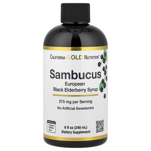 California Gold Nutrition アダルト サンブカス エルダーベリーシロップ 240ml