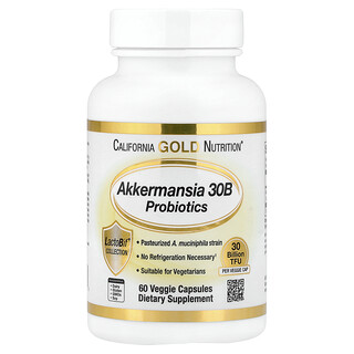 California Gold Nutrition, Akkermansia 30B, 60 cápsulas vegetales