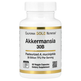 California Gold Nutrition, Akkermansia 30B, 60 cápsulas vegetales
