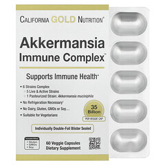 Akkermansia Immune Complex, комплекс з акермансією для підтримки імунітету + пробіотики, 60 рослинних капсул