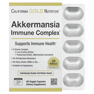 California Gold Nutrition, Akkermansia + Probiotics Immune Complex, 60 Veggie Capsules