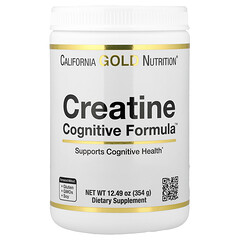Creatine Cognitive Formula™, з L-лейцином, лохиною, кокосом та екстрактом винограду, 354 г