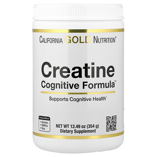 كاليفورنيا غولد نيوتريشن‏, ™Creatine Cognitive Formula، معزز بالحمض الأميني ل-ليوسين، والتوت الأزرق، وجوز الهند وخلاصة العنب، 12.49 أونصة (354 جم)