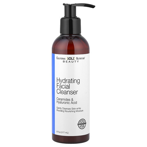 California Gold Nutrition Beauty, Hydrating Facial Cleanser, 6 fl oz (177 ml)