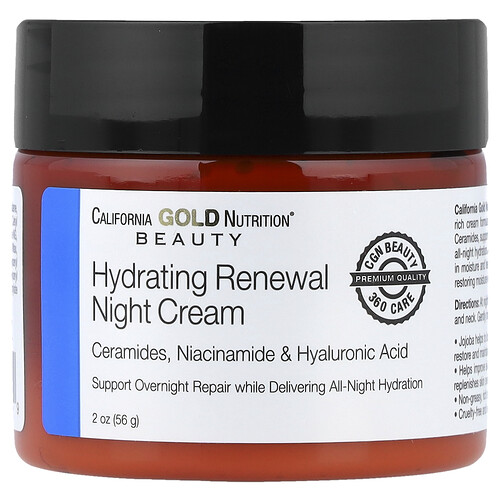 California Gold Nutrition Beauty, Hydrating Renewal Night Cream, 2 oz (56 g)