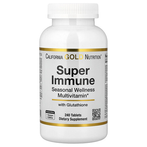 California Gold Nutrition スーパーイミューン 季節の健康マルチビタミン タブレット240粒