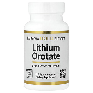 California Gold Nutrition, Litium Orotat, 5 mg, 120 Kapsul Nabati