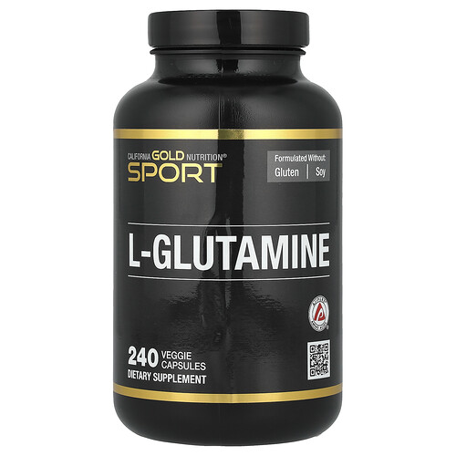 California Gold Nutrition, SPORT, L-Glutamin, AjiPure®, 240 pflanzliche Kapseln (500 mg pro Kapsel)