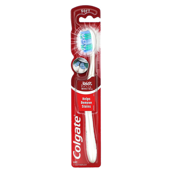 Colgate‏, 360 Optic White, Soft, 1 Toothbrush
