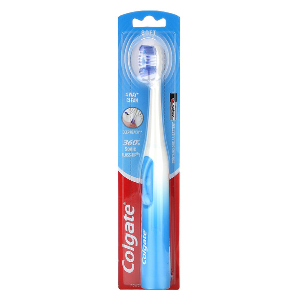 Colgate‏, 360 Sonic Floss-Tip, Powered Battery Toothbrush, 1 Toothbrush