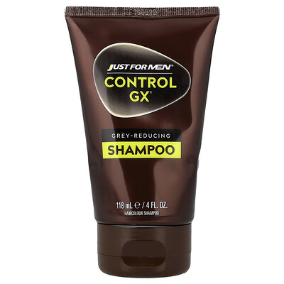 Just for Men, Control GX®, Champú reductor gradual de las canas, Para cabello castaño a negro, 118 ml (4 oz. líq.)