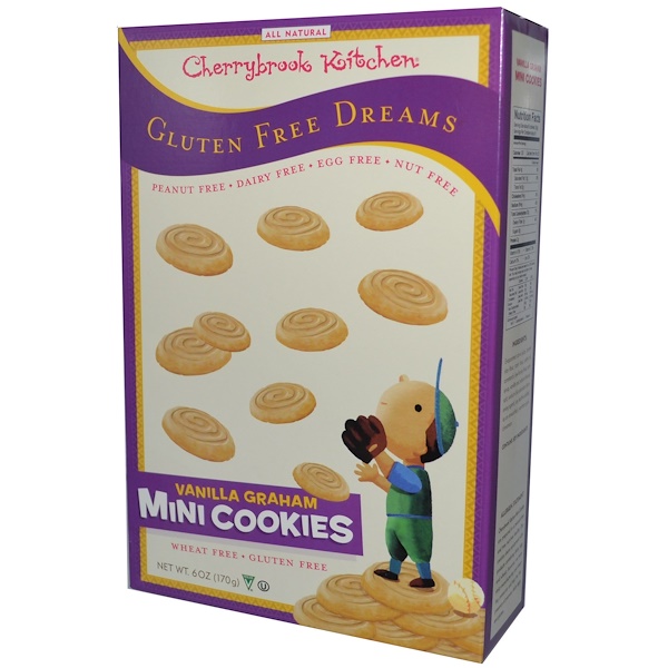 Cherrybrook Kitchen, Gluten Free Dreams, Mini Cookies, Vanilla Graham, 6 oz (170 g) (Discontinued Item) 