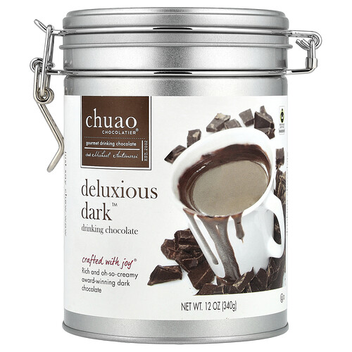 Chuao Chocolatier, Drinking Chocolate, Deluxious Dark™, Trinkschokolade, Deluxious Dark™, 340 g (12 oz.)