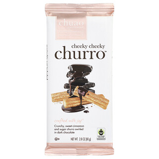 Chuao Chocolatier, Baton de ciocolată neagră, Cheeky Cheeky Churro™, 80 g
