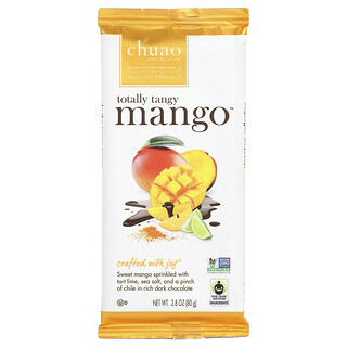 Chuao Chocolatier, Baton de ciocolată neagră, Totally Tangy Mango™, 80 g