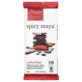 Chuao Chocolatier, Baton de ciocolată neagră, Maya picantă®, 80 g
