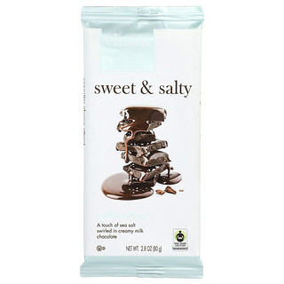 Chuao Chocolatier, Barrita de chocolate con leche, Dulce y salado, 80 g (2,8 oz)