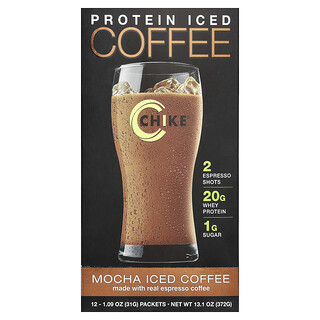 Chike Nutrition, Caffè freddo ad alto contenuto proteico, mocaccino, 12 bustine, 31 g ciascuna
