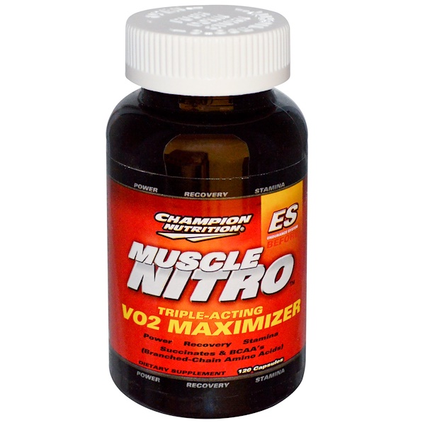 Champion Nutrition, Muscle Nitro, Triple-Acting VO2 Maximizer, 120 Capsules (Discontinued Item) 