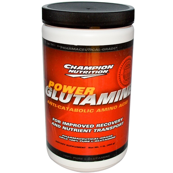 Champion Nutrition, Энергетический глютамин, анти-катаболическая аминокислота, 1 фунт (454 г)