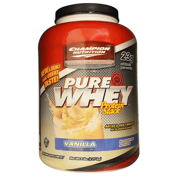 Champion Nutrition, Pure Whey, Protein Stack, Vanilla, 5 lbs (2.27 kg) (Discontinued Item) 