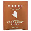 Choice Organic Teas‏, Puerh Tea, Cocoa Mint Puerh, 16 Tea Bags, 1.12 oz (32 g)