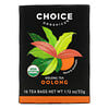 Choice Organic Teas‏, Oolong Tea, Organic Oolong, 16 Tea Bags, 1.1 oz (32 g)